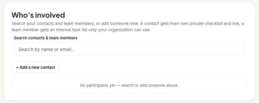 Adding People to do tasks.